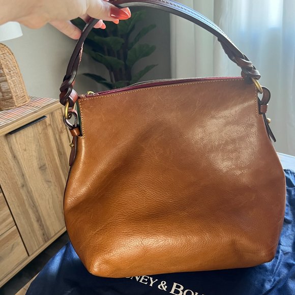 Dooney & Bourke Pebble Leather Twist Handle Shoulder Bag - Picture 7 of 8